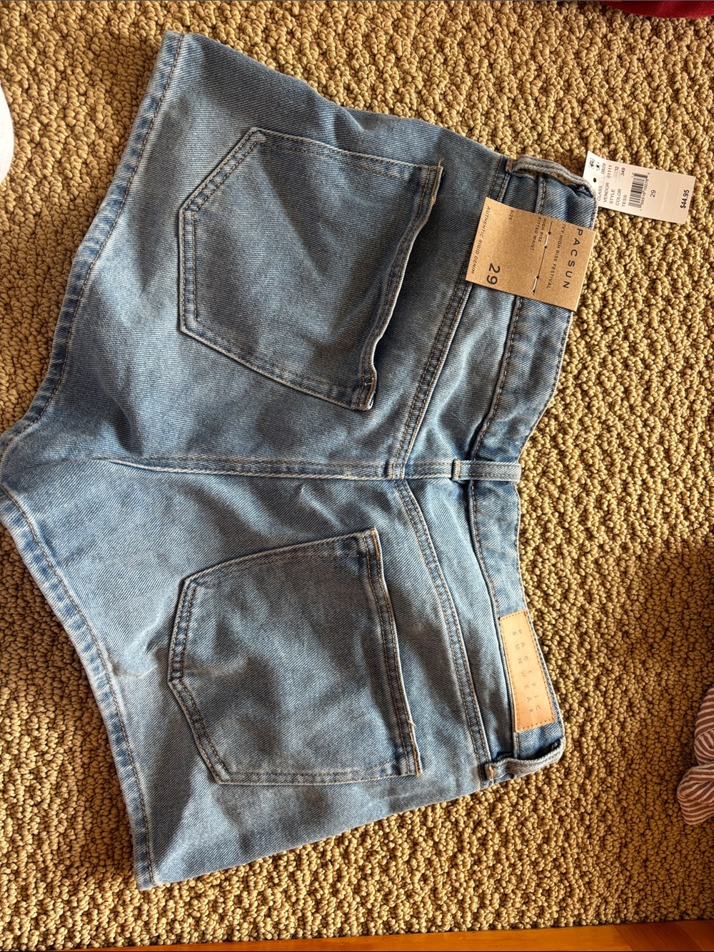 PacSun Light Blue High-Rise Denim Shorts